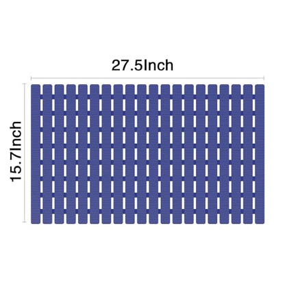 BEMISO Shower Mat Non Slip Bathtub Mat 27.5 x 15.7 Inch Bath Mat for Tub - color: Navy Blue, size: 27.5 x 15.7 inches