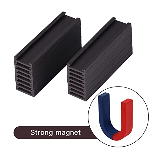 C Channel Magnetic Labels Holders, 30 Pack 0.5''x3'' for Metal Racks - size: 0.5 x 3 Inch