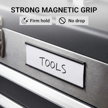 LLPT Magnetic Label Holder 2" x 1" 50 Packs C Channel, ROHS Certified NBR - size: 2" x 1" 50 Packs