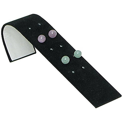 Black Velvet Jewelry Earring Display Ramp ~ Holds 5 Pairs