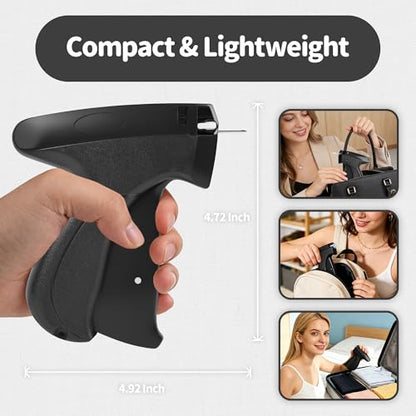 Stitch Gun for Hemming Handheld Stitch Fix Gun Portable Quick Stitch Sewing Gun Alterations Stitch Gun Includes 1,000 Black Fasteners & 1,000 White Fasteners & 6 Needles-(Black) - color: Black