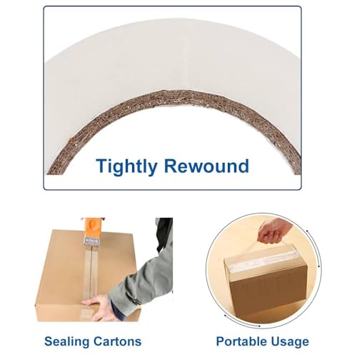 P PERFECTAPE Heavy Duty Packing Tape 2 Rolls, Clear, 6 inch x 55 Yards