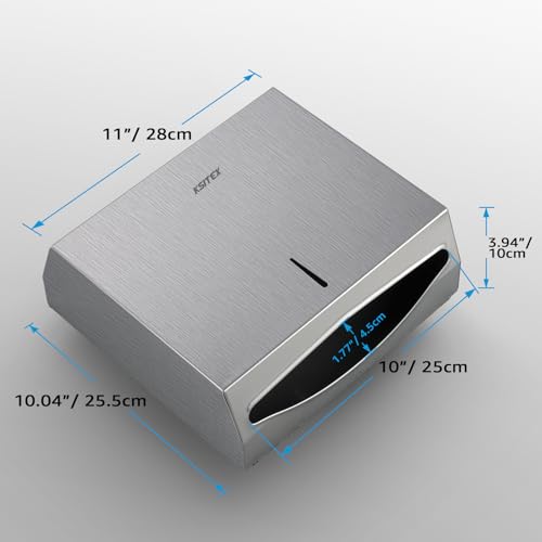 Paper Towel Holder Dispenser Wall Mount,SUS304 Stainless Steel - color: Silver-5823s1