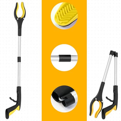 Grabber Reacher Tool -2 Pack 32” Reacher Grabber Tool with Strong Magnetic and Swivel Head - Pick Up Stick Grabbers for Seniors, Trash, Surgery Recovery Must Haves Gifts(Yellow) - size: Yellow (Pack of 2)