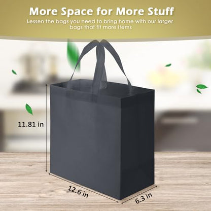 30 Pcs Reusable Tote Bag Bulk with Handle - color: Gre