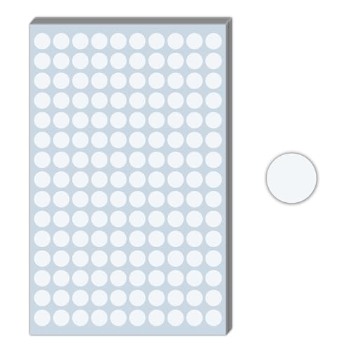 3000 Pieces, 1/2 inch - White Dot Stickers, Small Round Circle Dots Labels - color: White, size: 3000 Pieces