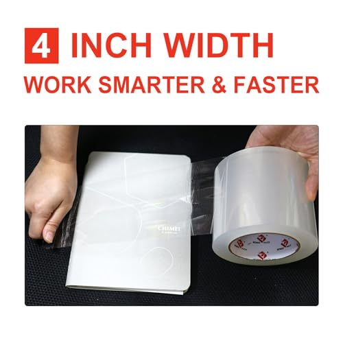 BOMEI PACK 4'' Wide Clear Packing Tape, 4-inch x 110 Yards (330ft), Heavy Duty Industrial Grade Packaging Tape Refills for Box Office Moving, Shipping and Mailing - size: 4 inch x 110 yards