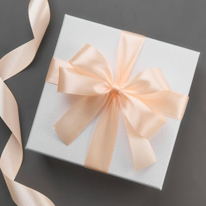 Peach Satin Ribbon 1 Inch x 100 Yards - color: Peach
