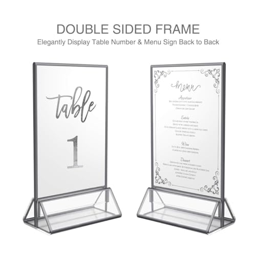 NIUBEE 8.5x11 Acrylic Sign Holder,Picture Frame,Wedding Table Numbers,6pack - size: 8.5x11 6Pack