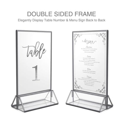 NIUBEE 8.5x11 Acrylic Sign Holder,Picture Frame,Wedding Table Numbers,6pack - size: 8.5x11 6Pack