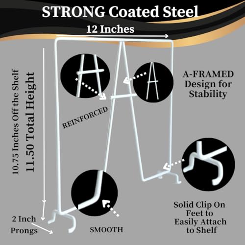 Evelots 10-Pack Wire Shelf Dividers, Clip-On Closet Organizers, Tall Steel - size: Set of 10, style: WIRE Shelf Dividers
