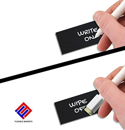 Black Dry Erase Chalkboard Magnetic Shelf Label Magnets. Perfect for Kitchen of Office. (1" x 2", Pack of 24) - size: 1" x 2", style: Pack of 24