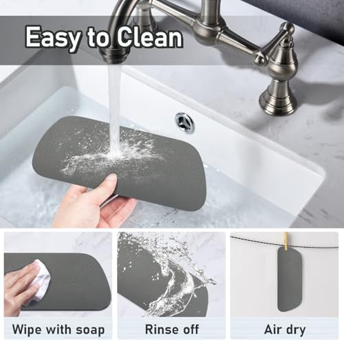 LOPNUR 2 Pack Refrigerator Drip Tray Catcher, Large 9"x3.1" Trapezoid, Grey - color: Grey, size: Trapezoid - 9"x3.1"