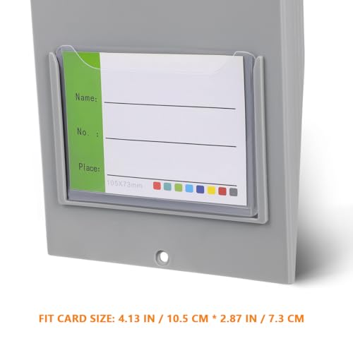 Kisangel Time Card Rack Wall Mount 5 Pocket Cards Organizer for Factory Material Cards Office Warehouse Employee Entrance 11.61 X 5.51 X 1.85 in