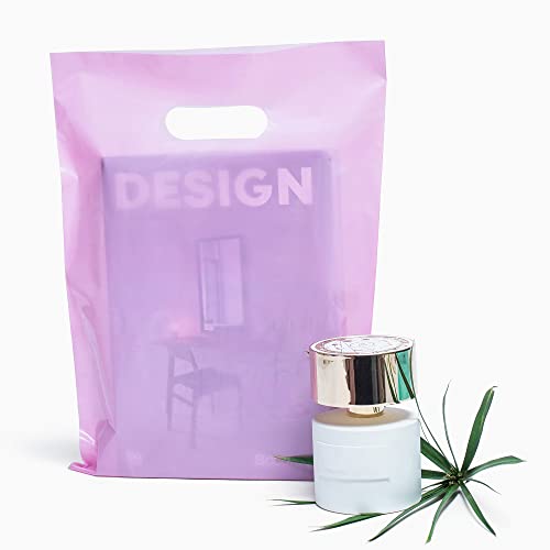 100 Pastel Pink Plastic Bags With Handles 9x12 Merchandise Bags - color: Pastel Pink