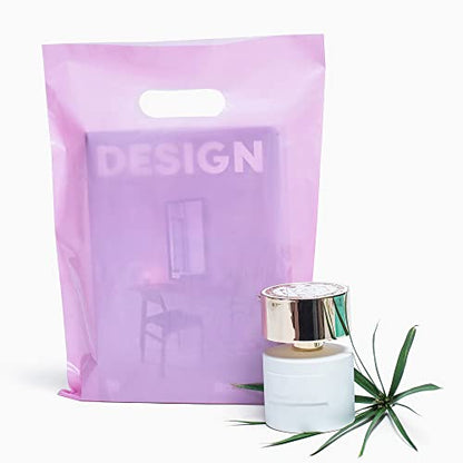 100 Pastel Pink Plastic Bags With Handles 9x12 Merchandise Bags - color: Pastel Pink