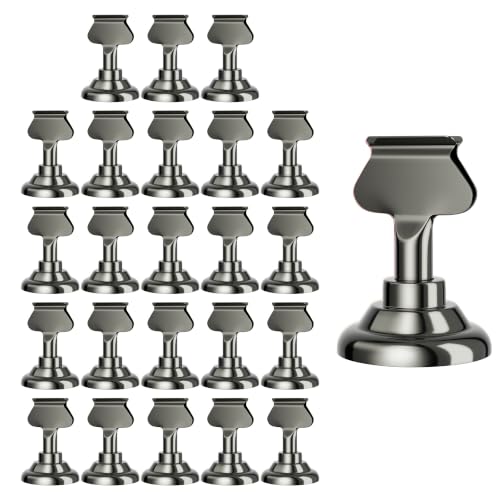 Urban Deco 24 Pieces Table Card Holder Place Card Holders 1.7 inches Gold Steel Card Holders for Photos, Food Signs, Memo Notes, Weddings, Restaurants, Birthday(Balck 24PK) - color: Nickel Black 24PK