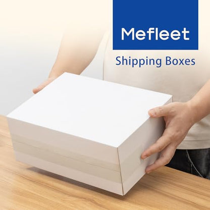 Mefleet 12x5x9" Shipping Boxes 50 Pack Corrugated Cardboard Box White - size: 12x5x9 inches (50 Pack)