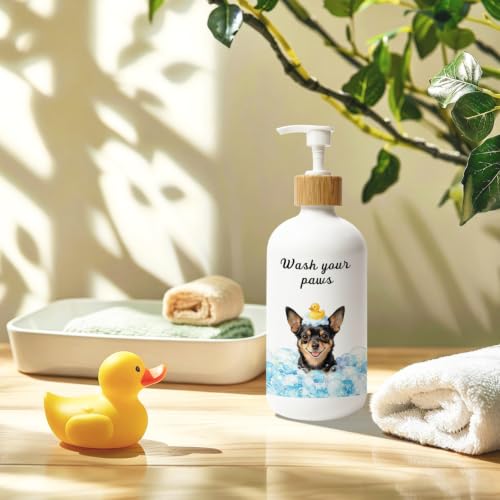 Chihuahua Lover Gifts Glass Soap Dispenser with Pump - color: Chihuahua