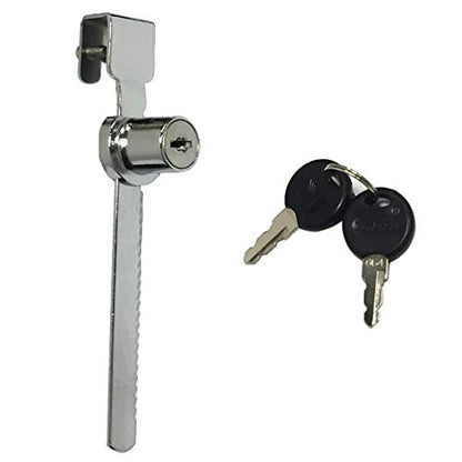 WOOCH Sliding Glass Door Ratchet Lock with Chrome Finish, Keyed Alike Showcase Display - 8 Pack - size: 5-1/2 Inches - 8Pack