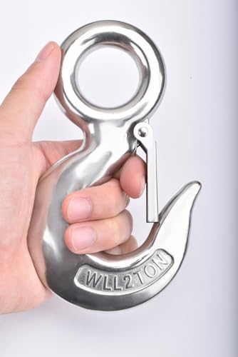 Alele Grab Hooks,2T Crane Scale,Slip Hooks,4400 lbs Stainless Steel Heavy Duty Lifting Hook Rigging Accessory (Grab Hooks 2000kg) - color: Grab Hooks 2000kg