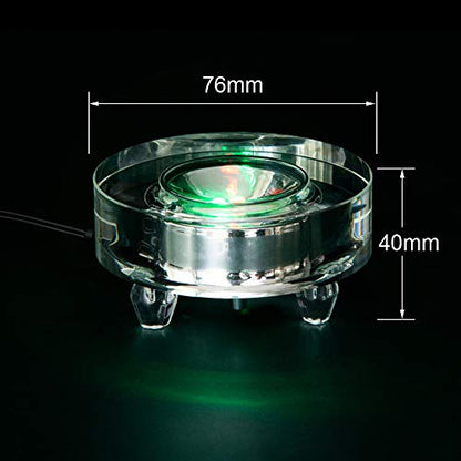 IFOLAINA Crystal LED Light Base for 3D Crystal Glass Art Display - color: R-Clear-Multicolor