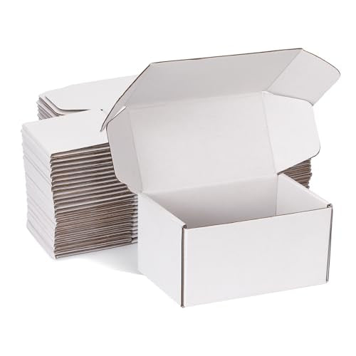 6x4x3 White Shipping Boxes for Small Business, Packing, 25 Pack - color: White, size: 6x4x3-Inch