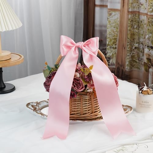 Pink Double-Faced Satin Ribbon, 3 Inch x 10 Yards - color: Pink