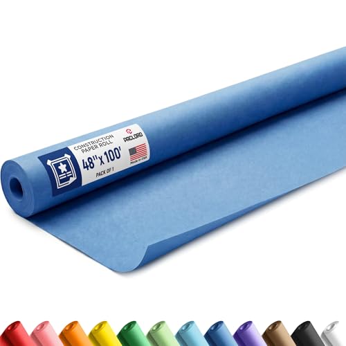 Dark Blue Construction Paper Roll 48" x 100 ft – Made in USA – 48" Bulletin Board Paper for Classroom & School, Teachers & Kids - color: Dark Blue, size: 48"W x 1200"L