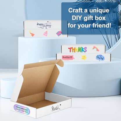 Famagic 9x6x2 Small White Shipping Boxes for Small Business, Gift, 25 Pack - color: White, size: 9x6x2" 25pcs