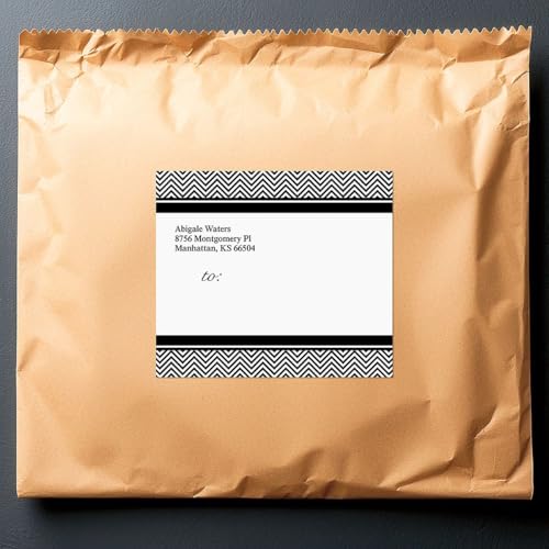 Colorful Images Tailored Appeal Personalized Package Shipping Labels, Add Names & Addresses, Set of 36, Easy Peel Flat Mailing Address Label Sheets, 3⅞” x 3⅜”, 3 Designs - style: Tailored