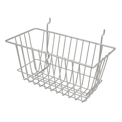 12"W x 6"D x 6"H Narrow Basket Epoxy Chrome/Semi-gloss--- Lot of 6 each - color: Epoxy Chrome
