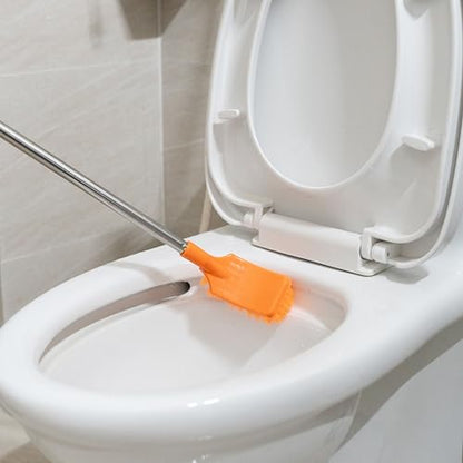 Bathroom Cleaning Broom Set, 4-Piece Broom and Dustpan Set with Long & Short Handle Brooms – Stiff Floor Broom, Angle Broom & Toilet Scrub Brush – Cleaning Tools for Bathroom & Kitchen