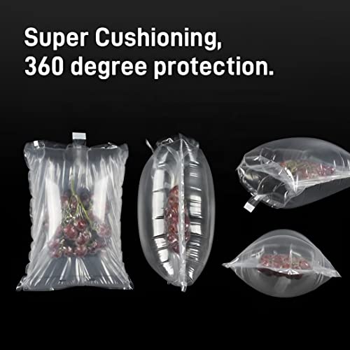 (100 Pack + Free Pump ) BZQZDAI 9.8x11.8inch Clear Plastic Inflatable Air Packaging Bags Air Bubble Bag Suspension Packaging Air Pillows Air Cushions Buffer Bags Void Fill Cushioning for Shipping and - size: (100 PACK)9.8x11.8inch
