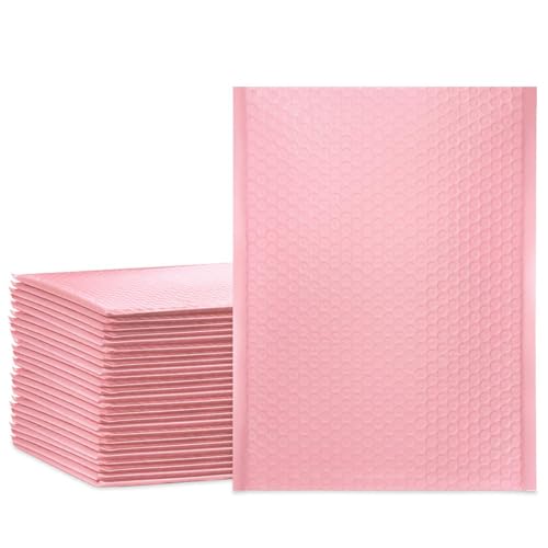 UCGOU Bubble Mailers 10.5x16 Inch Light Pink 25 Pack Poly Padded Envelopes Large #5 Mailing Packages Opaque Packaging Postal Self Seal Adhesive Waterproof Boutique Shipping Bags for Clothes - color: Light pink, size: 10.5x16" 25PC