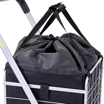 dbest Products Cruiser Cart Deluxe Premium Liner Bag 15. 5" X 17" X 20. 5" (Only Cover, Handcart not Included) Shopping Laundry with Easy Detachable Hook and Loop Attachments. - color: Black, style: Liner Bag