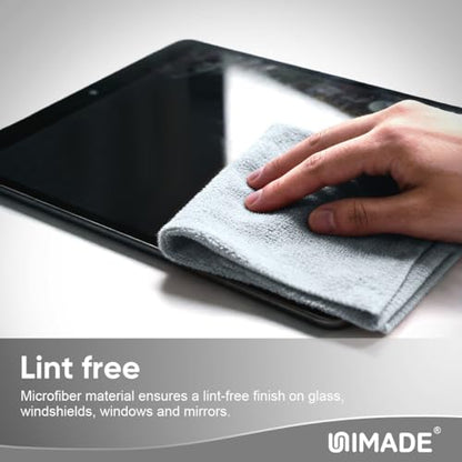 UNIMADE Microfiber Cleaning Cloth, 100 Sheets Microfiber Towels for Cars - color: Grey
