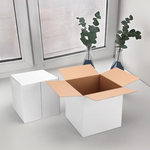 Hoikwo 8x8x8 White Shipping Boxes Set of 25 - color: White, size: 8x8x8-25 Boxes