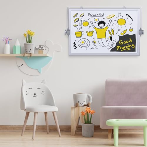 Small Dry Erase White Board,Magnetic Desktop Whiteboard with Stand - size: 12"W x 7.9"H