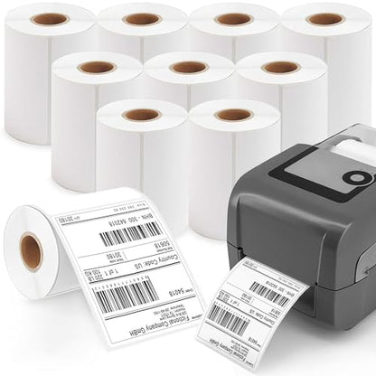 4” x 6” Direct Thermal Labels – 1000 Labels (2 Roll, 500 per Roll) Water & Oil Resistant, Permanent Adhesive – Compatible with Zebra, Rollo & Similar Printers (Not for DYMO) (2 Rolls) - size: 2 Rolls