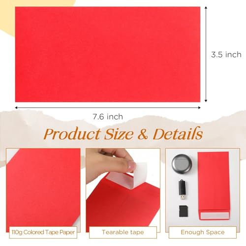 Fulmoon 500 Pcs Cash Envelopes Bulk,Red - color: Red