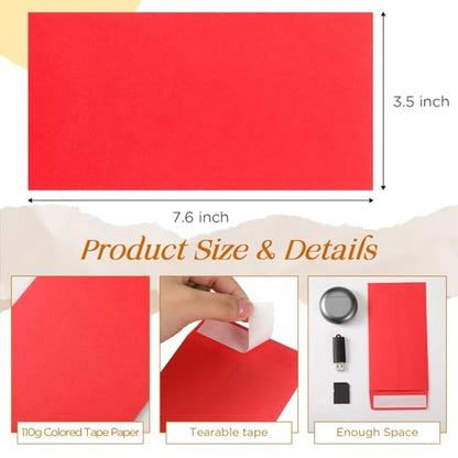 Fulmoon 500 Pcs Cash Envelopes Bulk,Red - color: Red