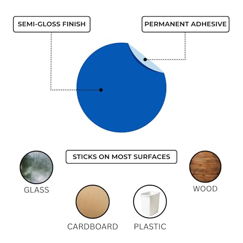 ChromaLabel Dot Stickers, 1/4 Inch Dark Blue, 1000/Box - color: Dark Blue, size: 1/4"
