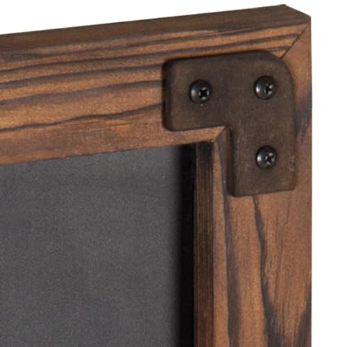 MyGift Wall Mounted Large Chalkboard Sign with Burnt Wood Frame - color: Burnt Wood