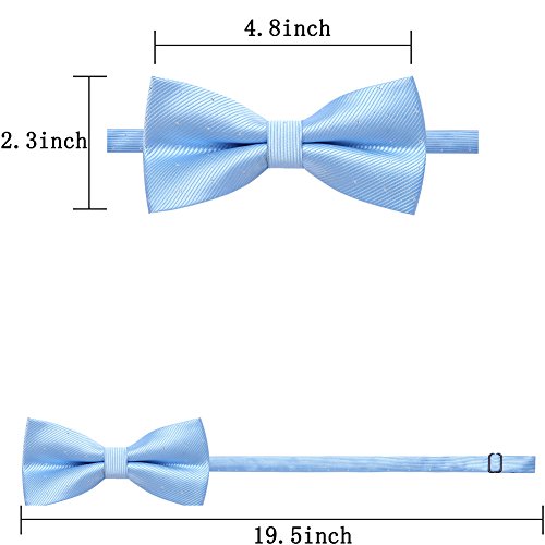 AUSKY 8 PACKS Elegant Adjustable Pre-tied Bow Ties for Men Boys (1&4&5&6&8 Pack for option) - color: G