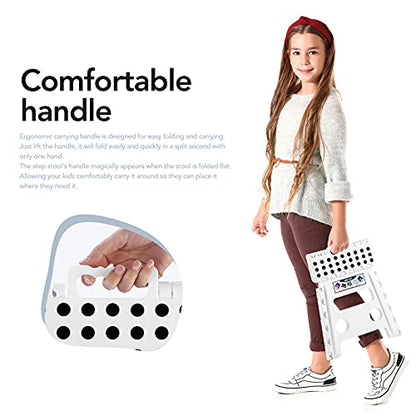 Delxo Folding Step Stool 13 Inch,300 Lbs Step Stool for Adults White - color: White, size: 13 Inch