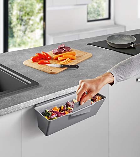 Metaltex Kitchen Recycle Waste bin for Sideboard, Grey, 35x16x13 cm - color: Grey
