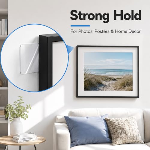 LMJIA Heavy Duty Double Sided Tape, Clear Reusable Mounting Tape Picture Hanging Adhesive Tape Removable Wall Tape Adhesive Poster Tape - size: Square-2.4inch*2.4inch