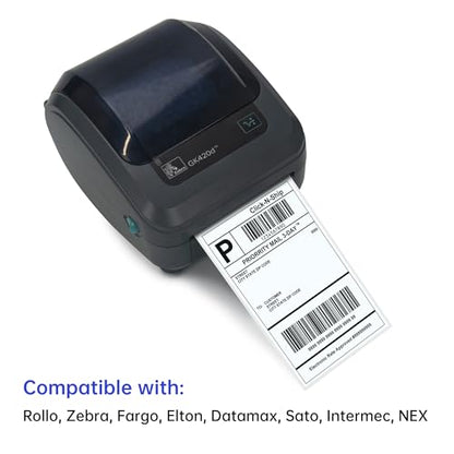 L Liked 2500 4x6 Thermal Labels Fanfold, Direct Thermal Shipping Labels - Perforated and Strong Adhesive - size: 2500 Labels