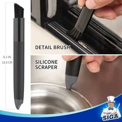 MR.SIGA Grout Cleaner Brush Set, Detail Cleaning Brush Set for Tiles, Sinks - size: 6.2 x 0.7 x 0.8 inch